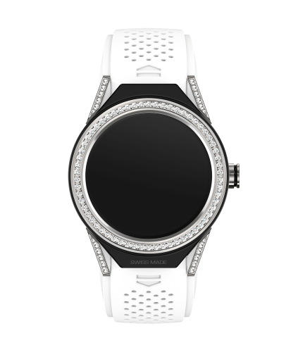 TAG Heuer Carrera Connected Modular 45 Titanium / Diamond Lugs / Diamond / White Rubber, reference SBF8A8011.61FT6103