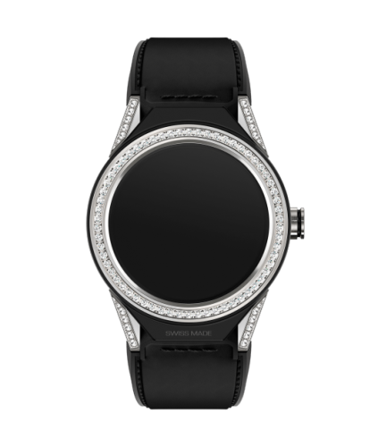 TAG Heuer Carrera Connected Modular 45 Titanium / Diamond Lugs / Diamond / Black Calf, reference SBF8A8011.62FT6079