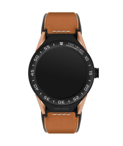 TAG Heuer Carrera Connected Modular 45 Black Titanium / Rose Gold / Ceramic / Brown Calf, reference SBF8A8013.32FT6110
