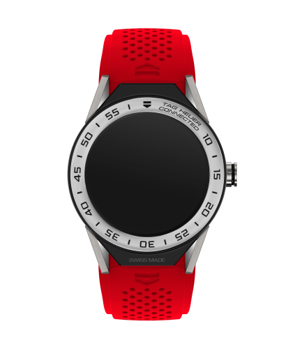 TAG Heuer Carrera Connected Modular 45 Titanyum / Paslanmaz Çelik / Kırmızı Kauçuk, referans SBF8A8014.11FT6080