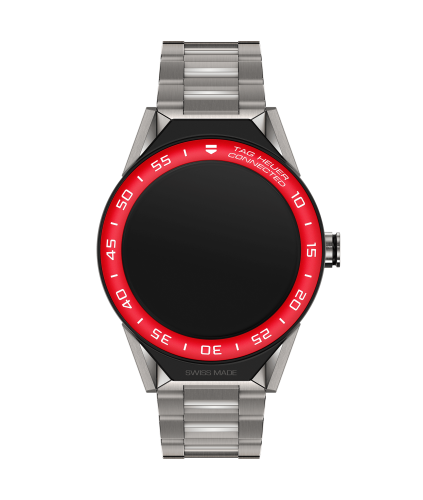 TAG Heuer Carrera Connected Modular 45 Titanium / Red Aluminum / Bracelet, reference SBF8A8015.10BF0608