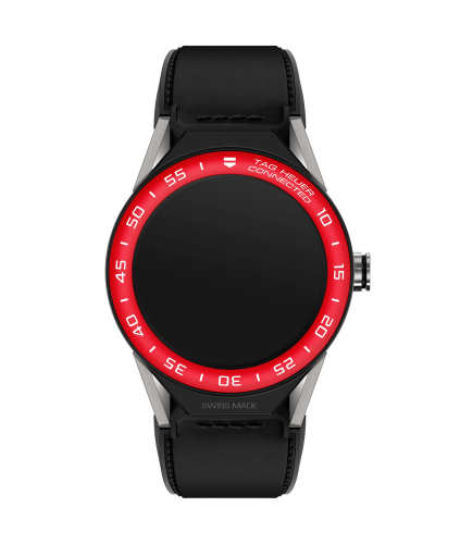 TAG Heuer Carrera Connected Modular 45 Titanium / Red Aluminum / Black Calf, reference SBF8A8015.11FT6079