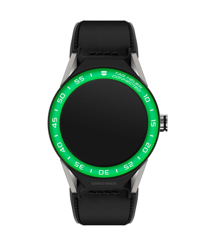 TAG Heuer Carrera Connected Modular 45 Titanium / Green Aluminum / Black Calf, reference SBF8A8018.11FT6079