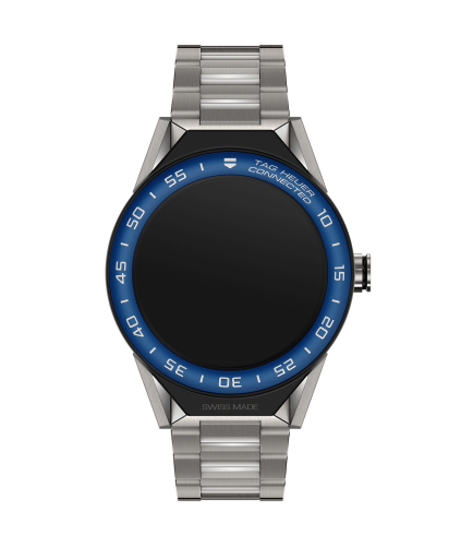 TAG Heuer Carrera Connected Modular 45 Titanium / Blue Aluminum / Bracelet, reference SBF8A8019.10BF0608