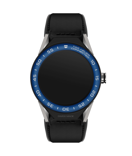 TAG Heuer Carrera Connected Modular 45 Titanium / Blue Aluminum / Black Calf, reference SBF8A8019.11FT6079