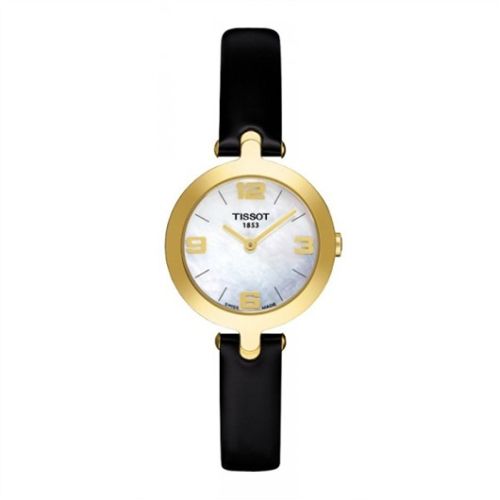 Tissot Flamingo Sarı Altın PVD / MOP / Kayış, referans T003.209.36.117.00