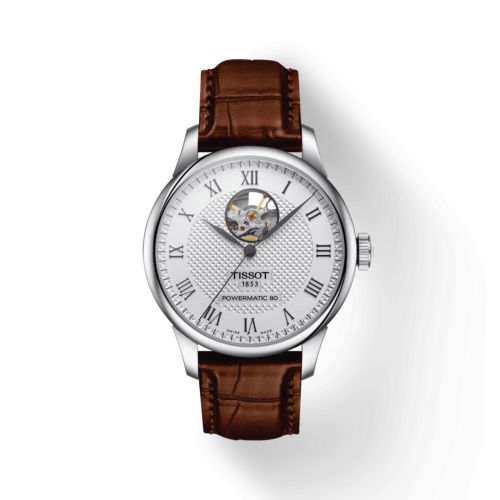 Tissot Le Locle Powermatic 80 Open Heart Paslanmaz Çelik / Gümüş 39.3mm, referans T006.407.16.033.01