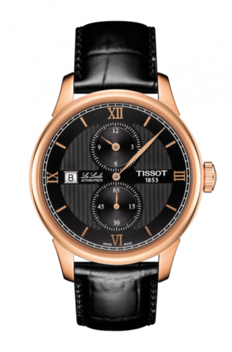 Tissot Le Locle Regulateur Pembe Altın / Siyah 39.3mm, referans T006.428.36.058.02