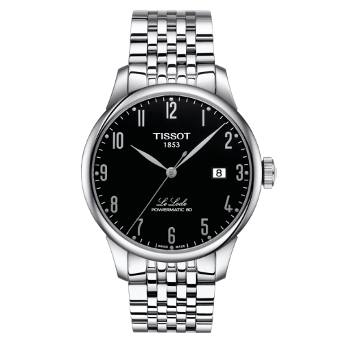 Le Locle Powermatic 80 39.3 Paslanmaz Çelik / Siyah / Bilezik