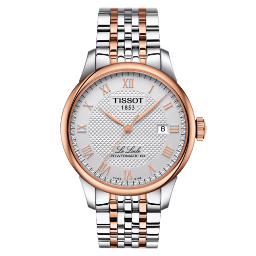 Tissot Le Locle Powermatic 80 39.3 Paslanmaz Çelik / Pembe Altın PVD / Gümüş / Bilezik, referans T006.407.22.033.00
