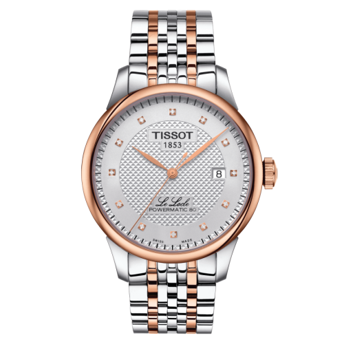 Tissot Le Locle Powermatic 80 39.3 Paslanmaz Çelik / Pembe Altın PVD / Gümüş / Bilezik, referans T006.407.22.036.01