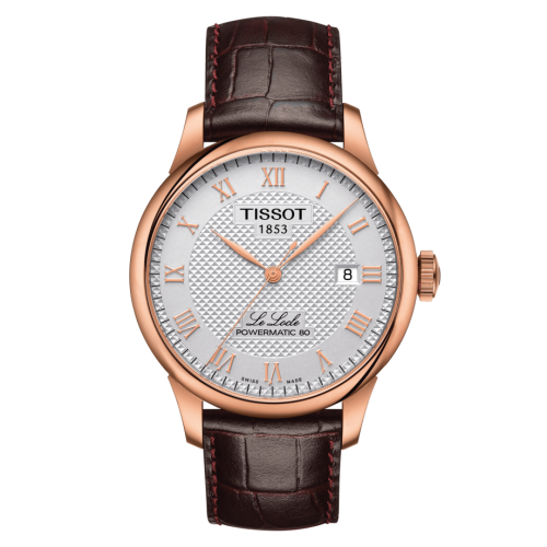 Tissot Le Locle Powermatic 80 39.3 Pembe Altın / Gümüş / Kayış, referans T006.407.36.033.00