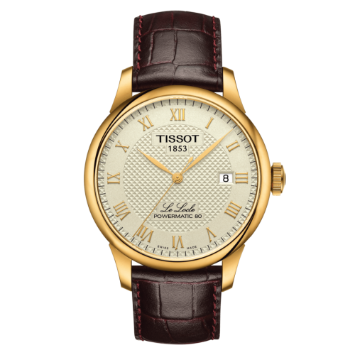 Tissot Le Locle Powermatic 80 39.3 Sarı Altın PVD / Ivory / Kayış, referans T006.407.36.263.00