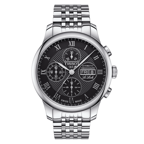 Tissot Le Locle 42.3 Valjoux Chronograph Paslanmaz Çelik / Siyah / Bilezik, referans T006.414.11.053.00