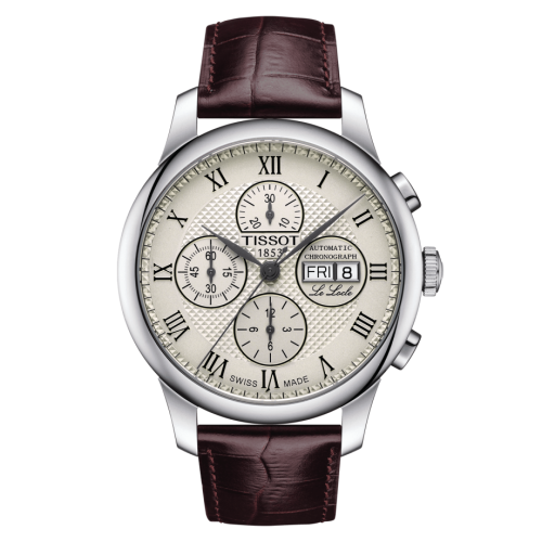Tissot Le Locle 42.3 Valjoux Chronograph Paslanmaz Çelik / Ivory / Kayış, referans T006.414.16.263.00