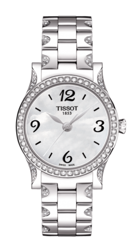 Tissot Stylis-T Quartz 29 Paslanmaz Çelik / Elmas / MOP / Bilezik 28mm, referans T028.210.11.117.00
