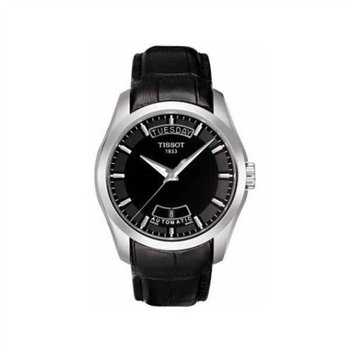 Tissot Couturier Automatic Day-Date Paslanmaz Çelik / Siyah / Kayış 39mm, referans T035.407.16.051.00