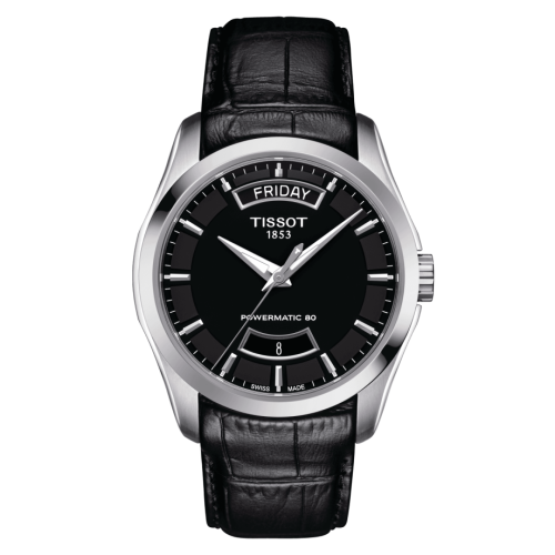 Couturier Powermatic 80 39 Paslanmaz Çelik / Siyah / Kayış