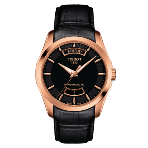 Couturier Powermatic 80 39 Pembe Altın PVD / Siyah / Kayış