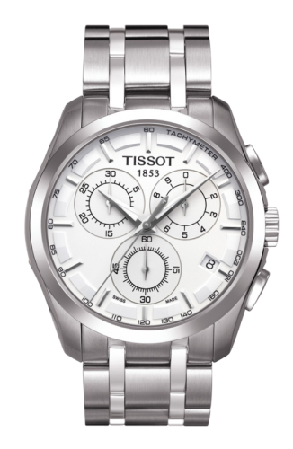 Tissot Couturier Quartz Chronograph GMT Gümüş, referans T035.439.11.031.00