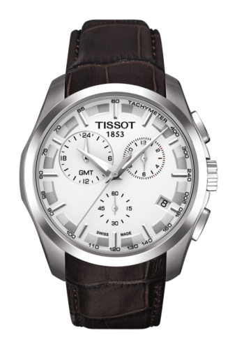 Tissot Couturier Quartz Chronograph GMT Gümüş / Kayış, referans T035.439.16.031.00