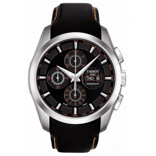 Tissot Couturier Chronograph Automatic 7750 Turuncu / Kayış 43mm, referans T035.614.16.051.01