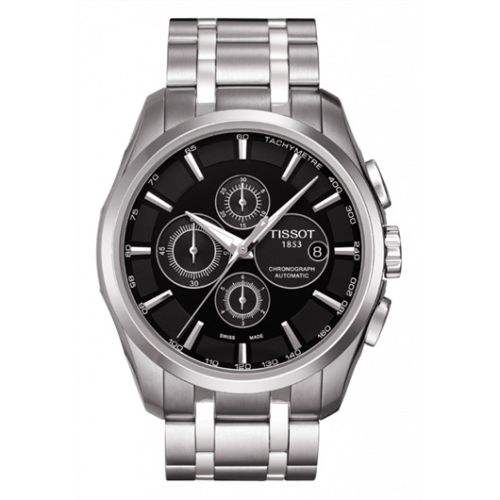 Tissot Couturier Automatic Chronograph Paslanmaz Çelik / Siyah / Bilezik 43mm, referans T035.627.11.051.00