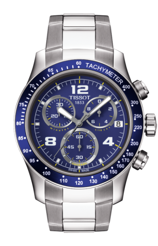 V8 Quartz Chronograph Tachymeter Mavi 42.5 mm