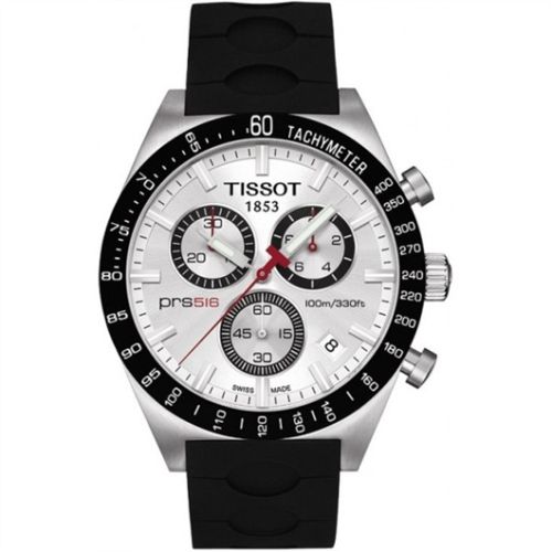 PRS 516 Quartz Chronograph Gümüş Kauçuk 42 mm