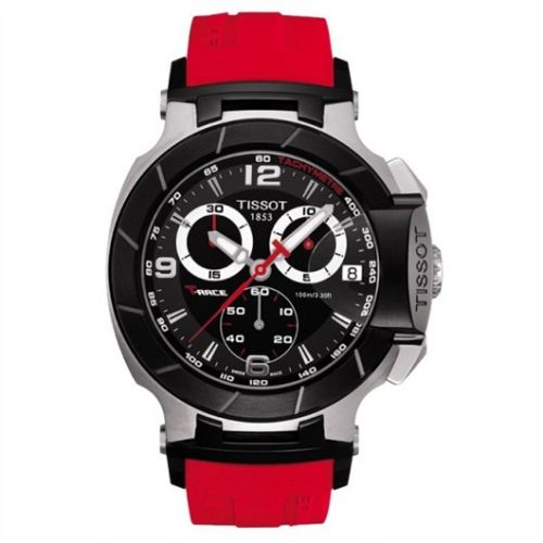 T-Race Quartz Kırmızı Kauçuk 45.3 mm