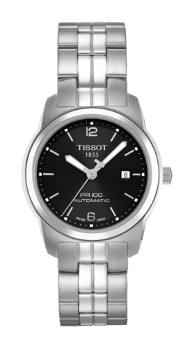 Tissot PR 100 Automatic 27 Paslanmaz Çelik / Siyah / Bilezik, referans T049.307.11.057.00