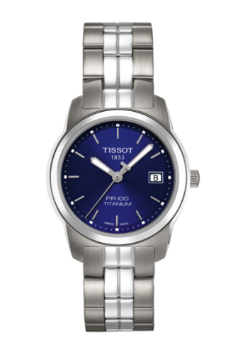 Tissot PR 100 Quartz 27 Titanyum / Mavi / Bilezik, referans T049.310.44.041.00
