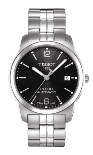 Tissot PR 100 Automatic 38 Paslanmaz Çelik / Siyah / Bilezik, referans T049.407.11.057.00