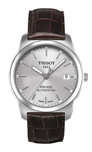 Tissot PR 100 Automatic 38 Paslanmaz Çelik / Gümüş / Kayış, referans T049.407.16.031.00