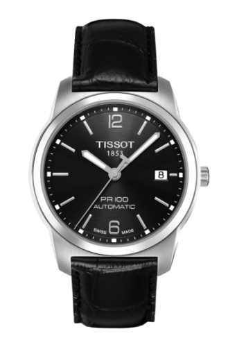 Tissot PR 100 Automatic 38 Paslanmaz Çelik / Siyah / Kayış, referans T049.407.16.057.00