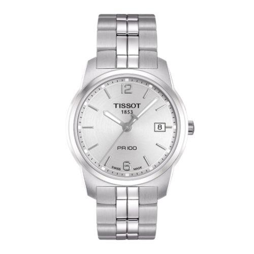 Tissot PR 100 Quartz 38 Paslanmaz Çelik / Gümüş / Bilezik, referans T049.410.11.037.01