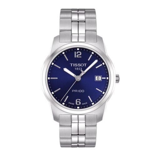 Tissot PR 100 Quartz 38 Paslanmaz Çelik / Mavi / Bilezik, referans T049.410.11.047.01