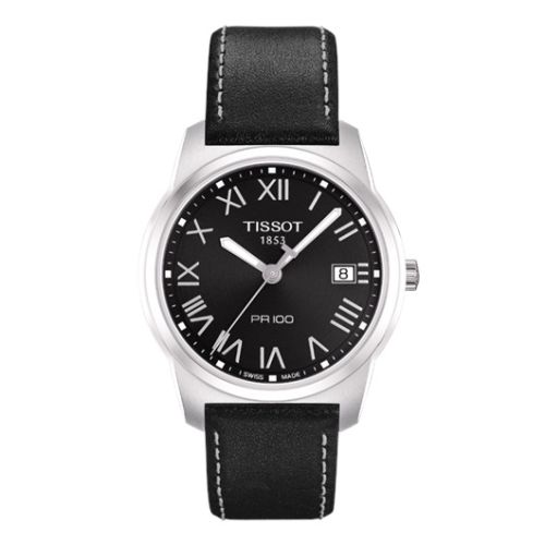 Tissot PR 100 Quartz 38 Paslanmaz Çelik / Siyah / Kayış, referans T049.410.16.053.01