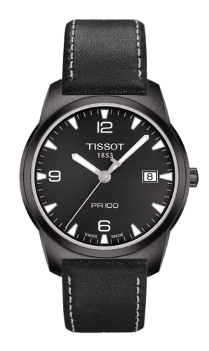 Tissot PR 100 Quartz 38 PVD / Siyah / Kayış, referans T049.410.36.057.00