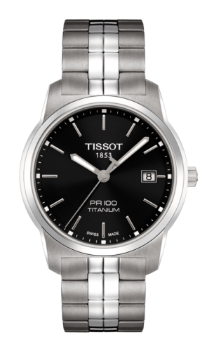 PR 100 Quartz 38 Titanyum / Siyah / Bilezik