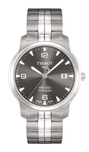 Tissot PR 100 Quartz 38 Titanyum / Gri / Bilezik, referans T049.410.44.067.00