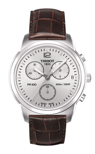 Tissot PR 100 Chronograph Quartz 38 Paslanmaz Çelik / Gümüş / Kayış, referans T049.417.16.037.00