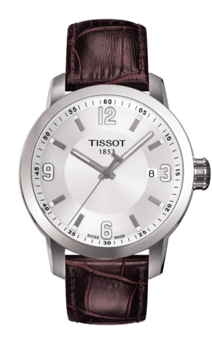 PRC 200 Quartz Gümüş Kahverengi Leather 39 mm