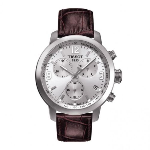 PRC 200 Quartz Chronograph Gümüş Kahverengi Leather 42 mm