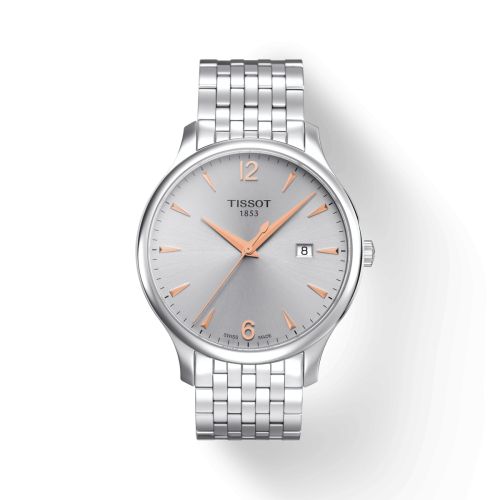 Tissot Tradition Quartz 42 Paslanmaz Çelik / Gümüş / Bilezik, referans T063.610.11.037.01