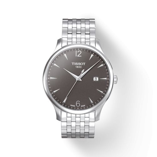 Tissot Tradition Quartz 42 Paslanmaz Çelik / Gri / Bilezik, referans T063.610.11.067.00