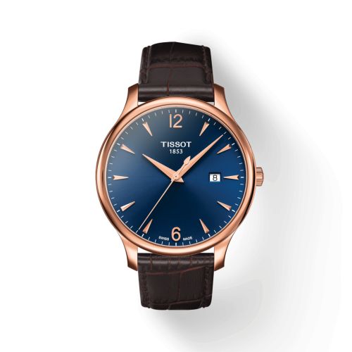 Tradition Quartz 42 Pembe Altın / Mavi