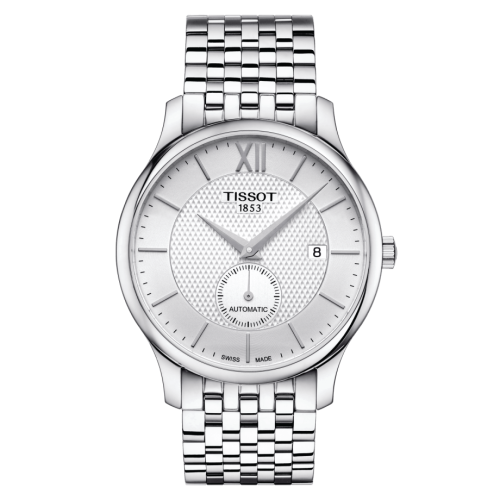 Tissot Tradition Automatic Small Second Paslanmaz Çelik / Gümüş / Bilezik 40mm, referans T063.428.11.038.00