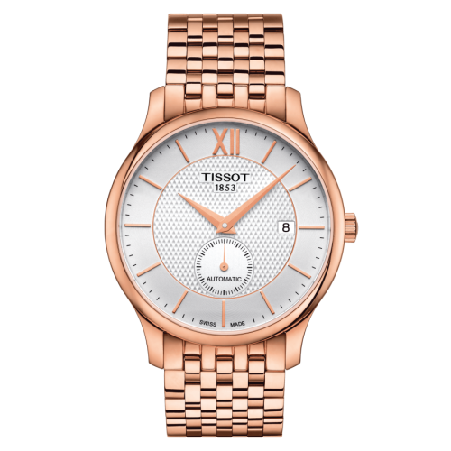 Tradition Automatic Small Second Pembe Altın PVD / Gümüş / Bilezik 40 mm