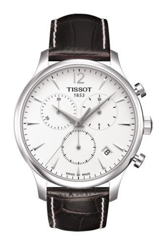 Tissot Tradition Chronograph Paslanmaz Çelik / Gümüş 42mm, referans T063.617.16.037.00